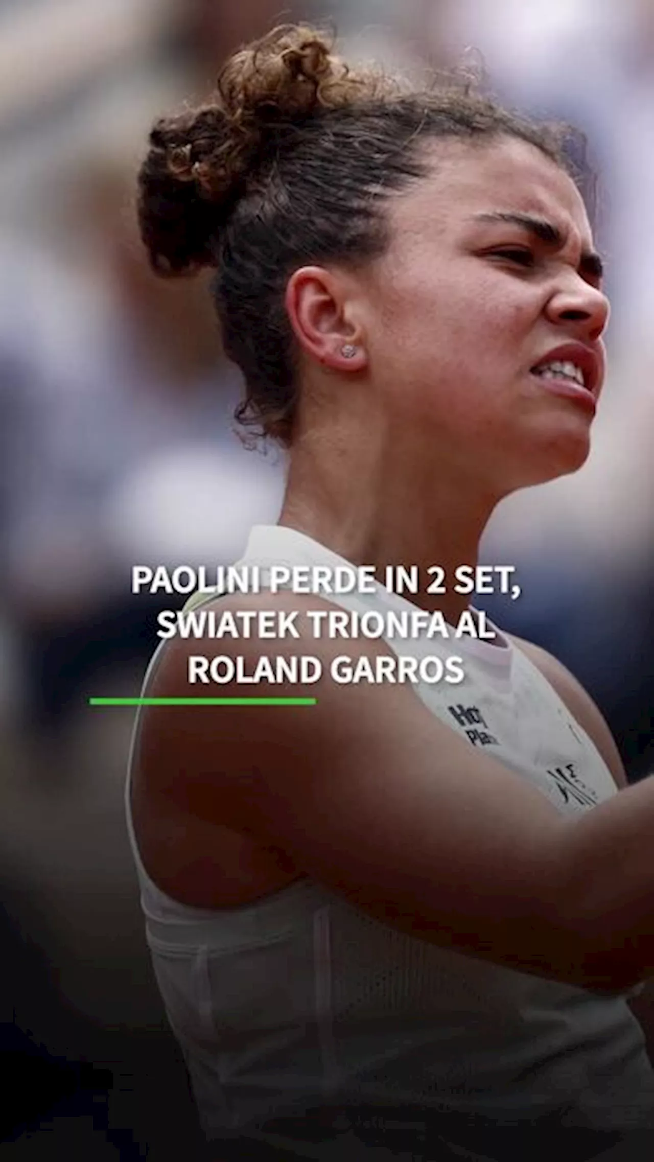 Paolini perde in 2 set, Swiatek trionfa al Roland Garros