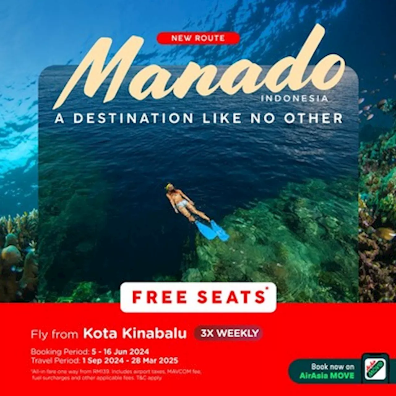 Kota Kinabalu - Manado by AirAsia next