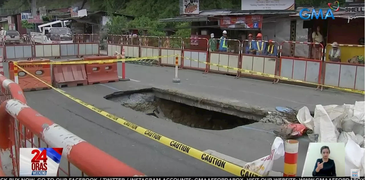 Marcos Highway hole jams traffic, causes accident in Antipolo