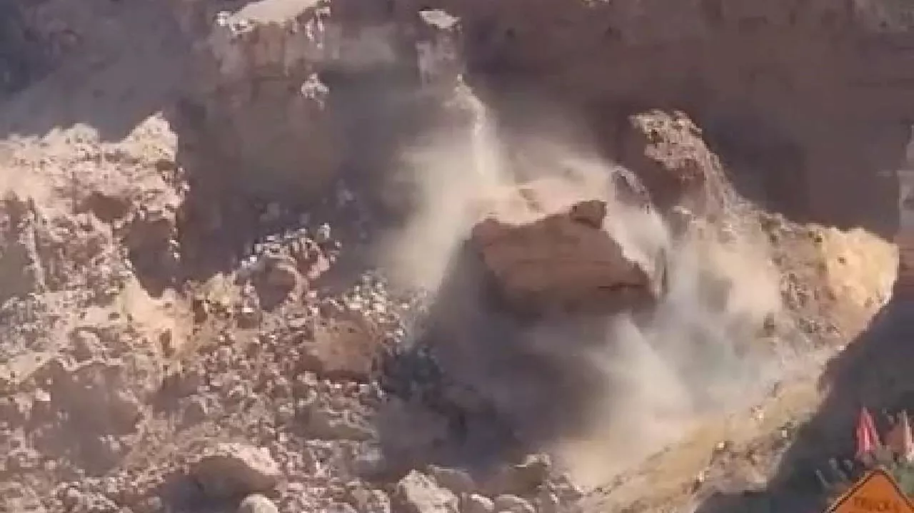 'Good timing': Man films boulder fall at southern Utah construction site