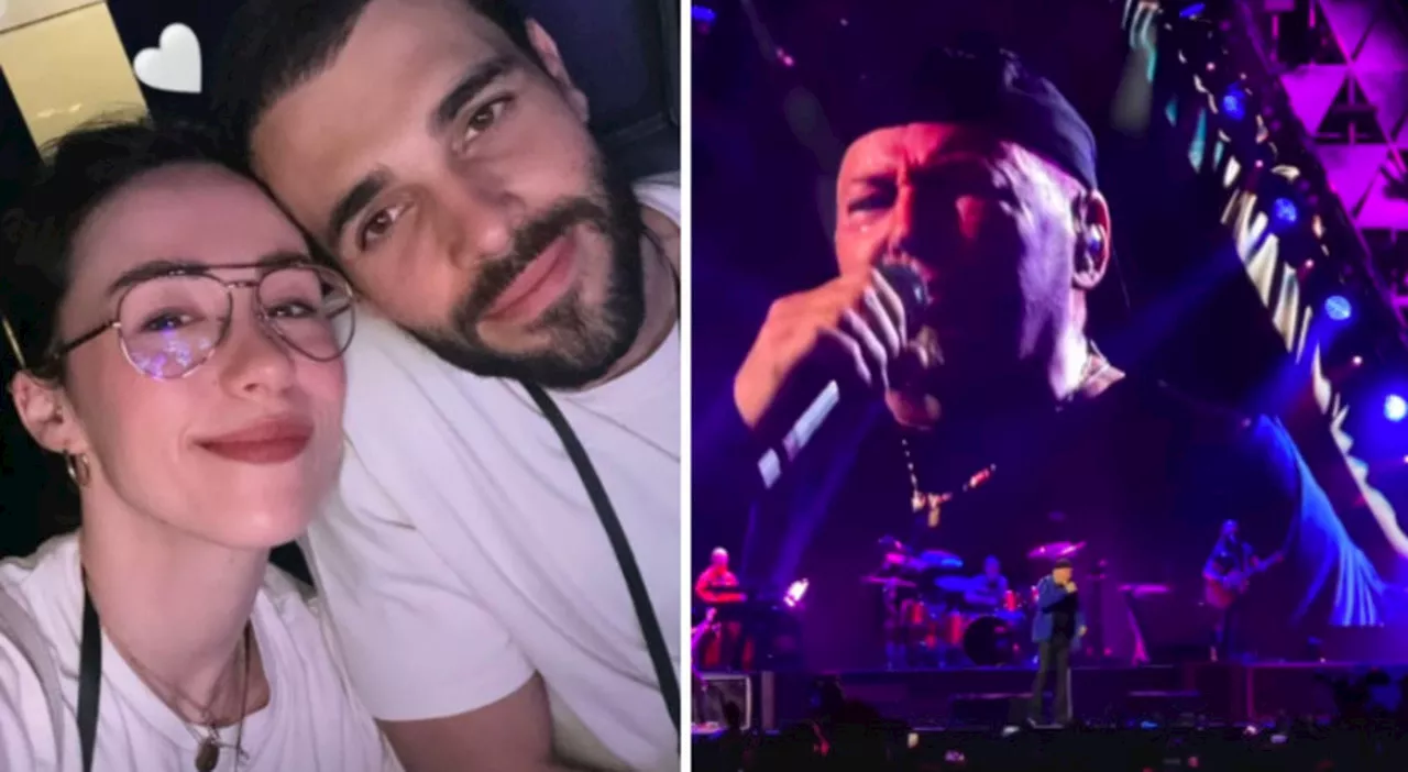 Aurora Ramazzotti tra i (tanti) vip al concerto di Vasco: il selfie romantico con il compagno Goffredo Cerza