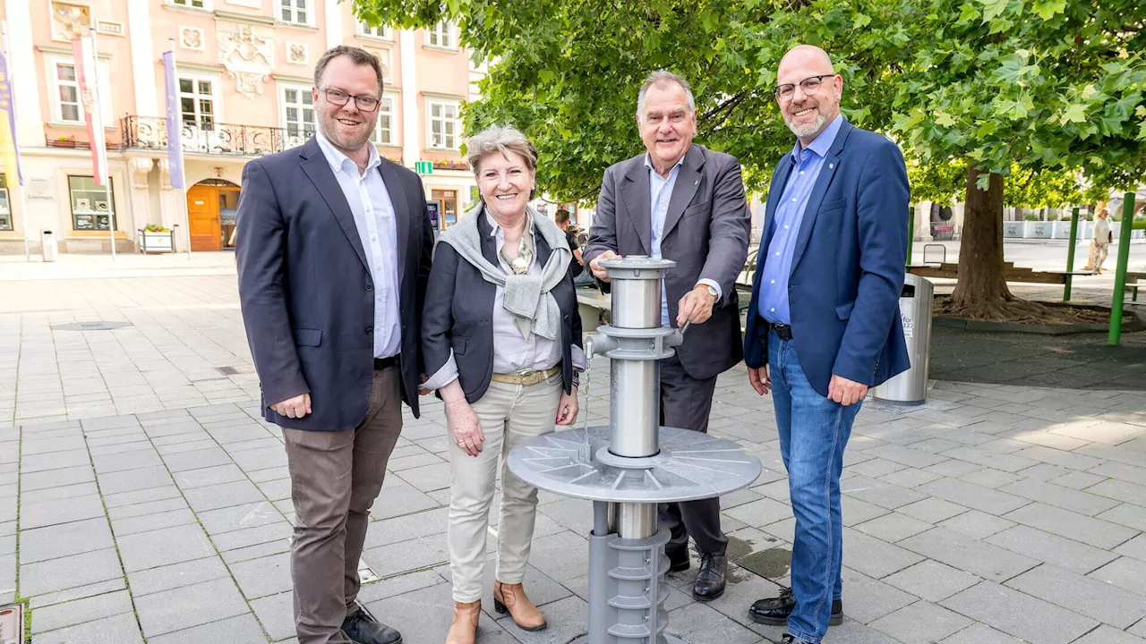 Neuer Trinkwasserbrunnen am Wiener Neustädter Hauptplatz