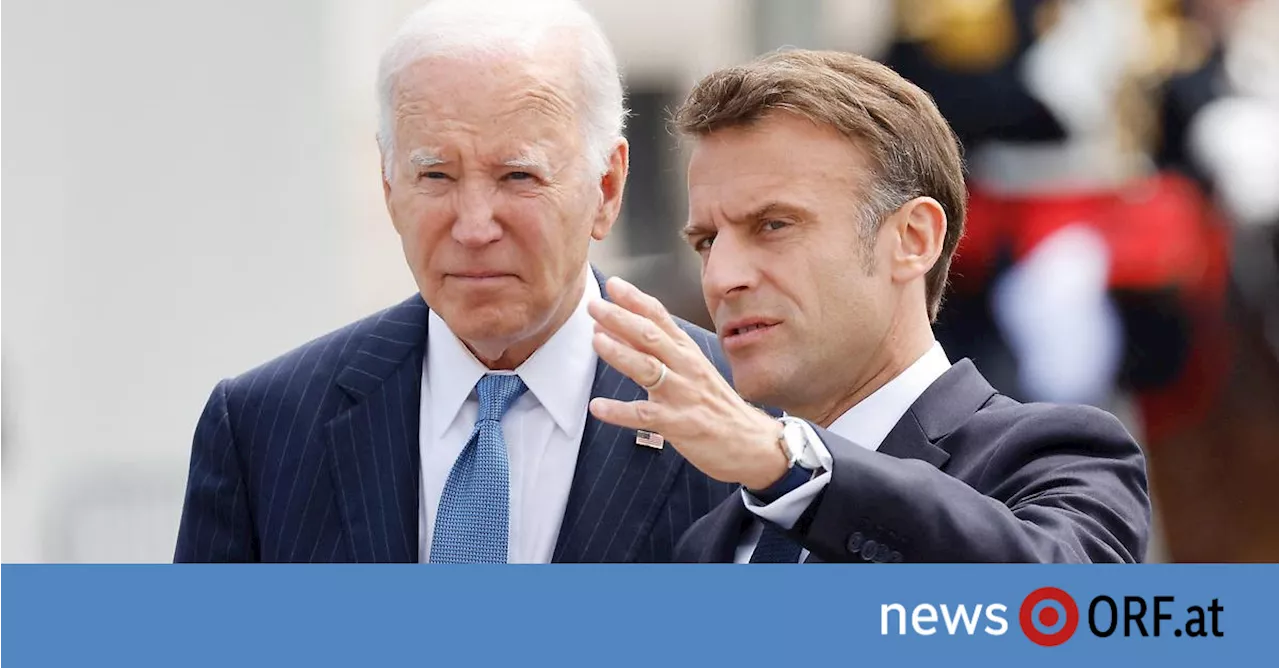 Biden bei Macron in Paris: Einhelligkeit bei Ukraine-Unterstützung