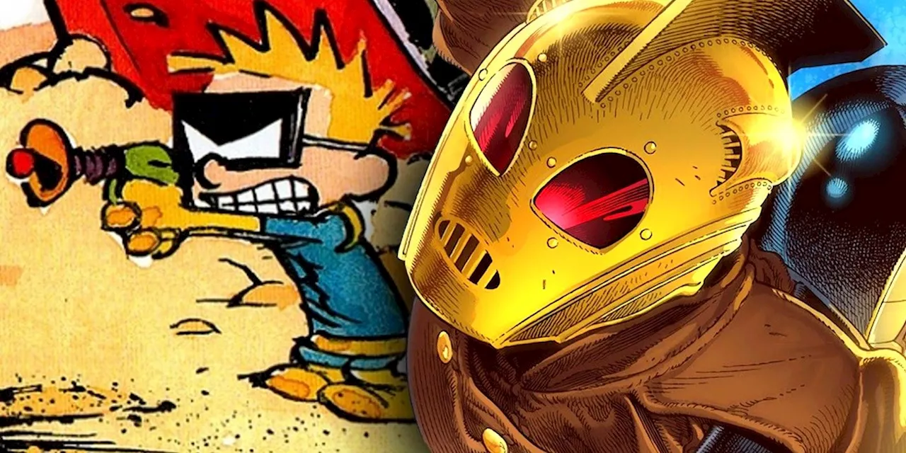 Calvin and Hobbes Meet the Rocketeer in Heartwarming Crossover Fanart