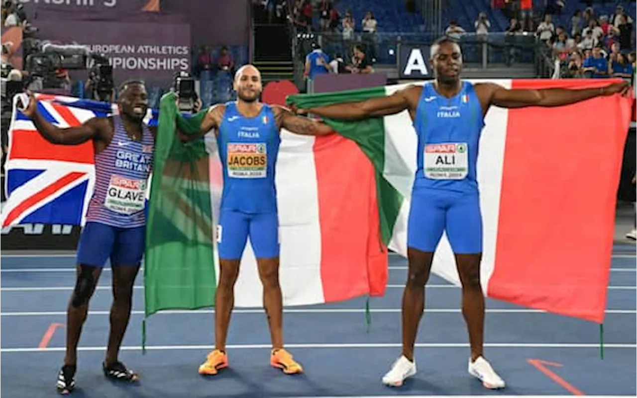 Jacobs e Ali, oro e argento nei 100 metri agli Europei di Atletica