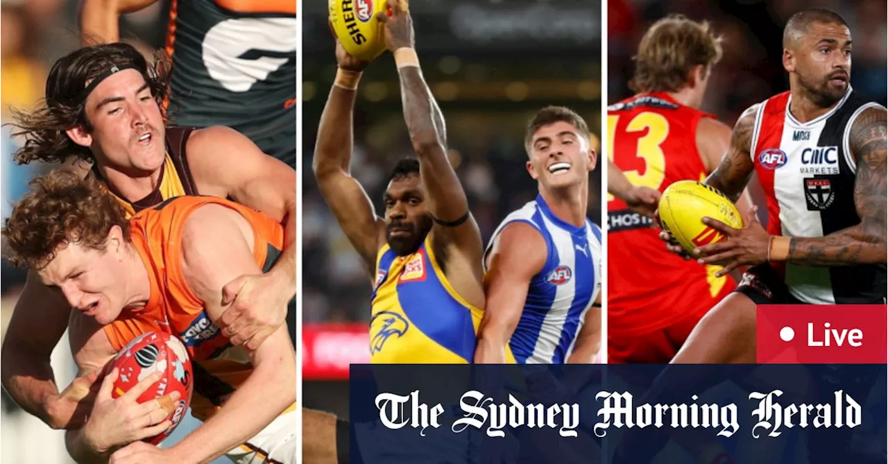 AFL 2024 round 13 LIVE updates: Chol flies high as Hawks, Giants battle it out