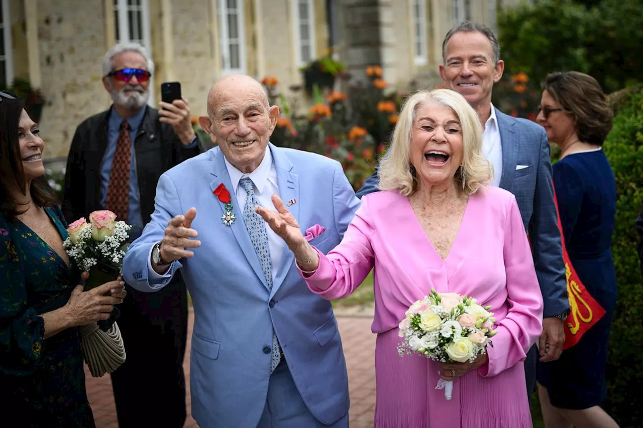 Un vétéran américain centenaire et sa fiancée de 96 ans se disent « oui » près des plages du Débarquement