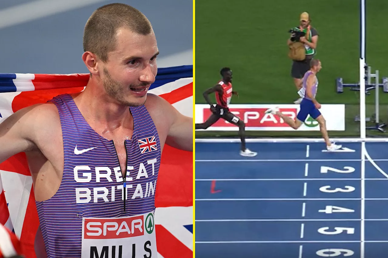 Son of talkSPORT pundit Danny Mills pokes fun at dad after winning medal at European Athletics...