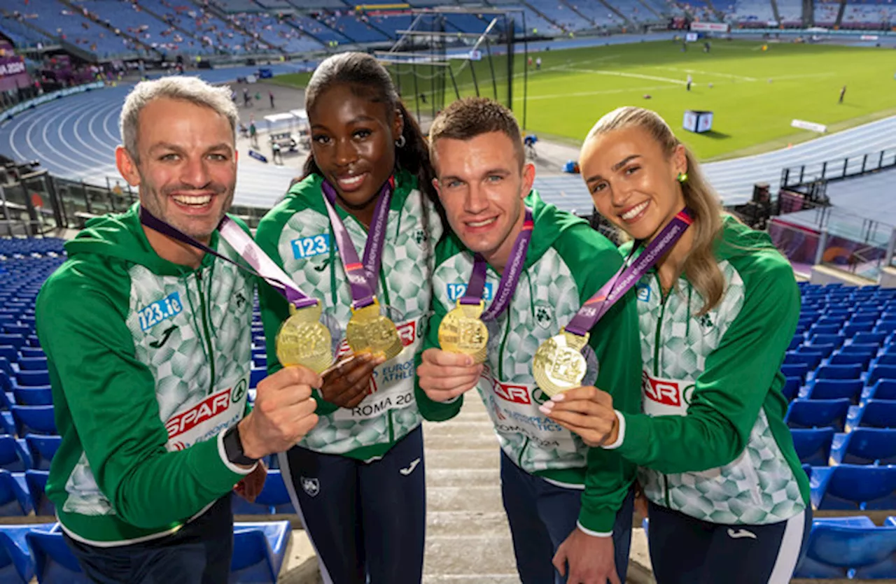 'Everyone supporting us shows how far we can go' - Ireland's heroes collect gold medals