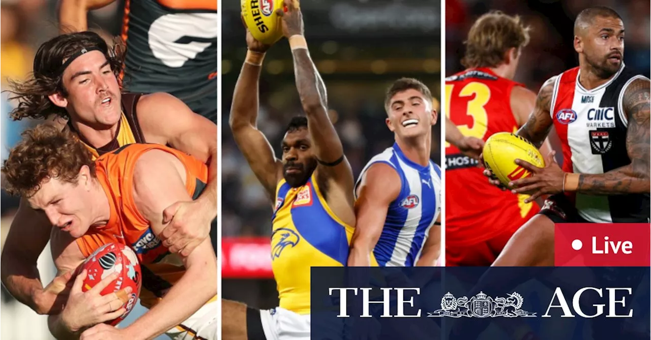 AFL 2024 round 13 LIVE updates: Hawthorn Hawks, GWS Giants square off in Tasmania