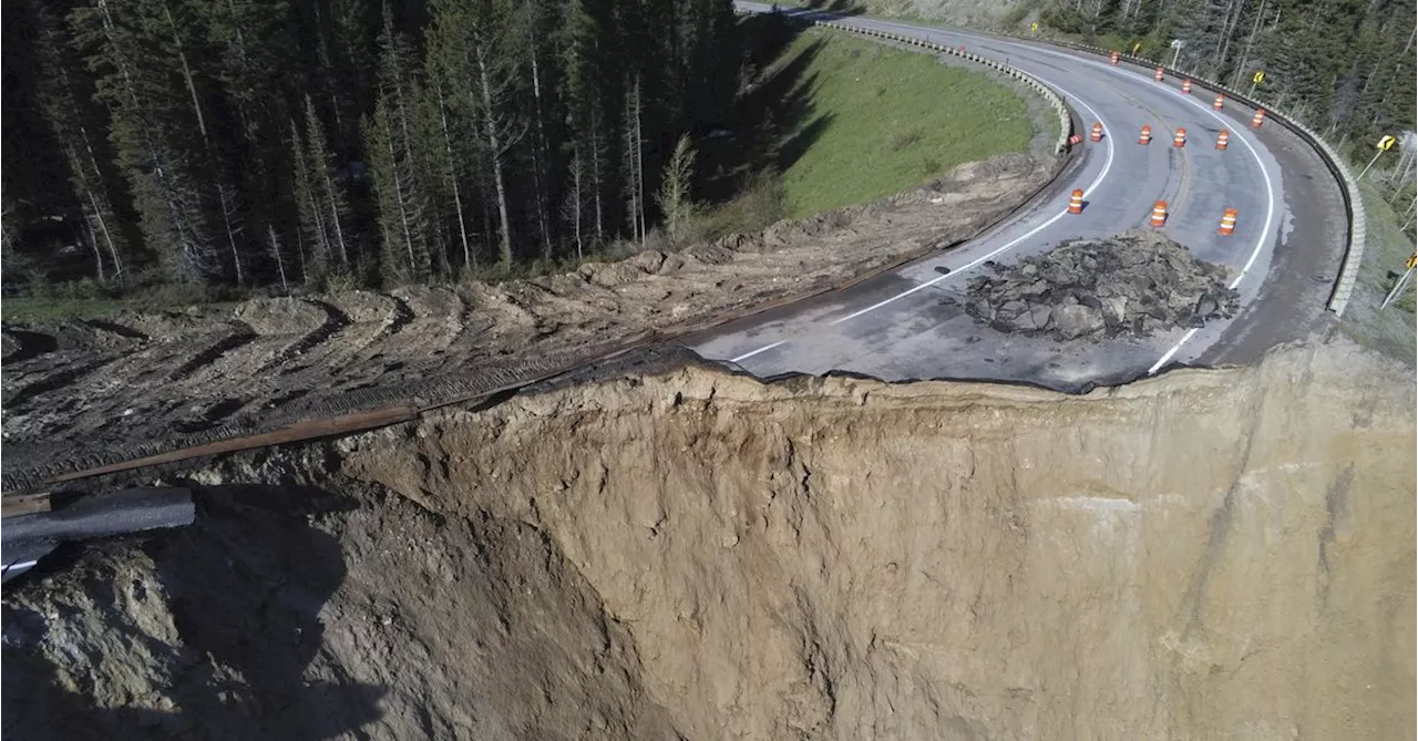 Large chunk of Wyoming's Teton Pass road collapses; unclear how quickly it can be rebuilt