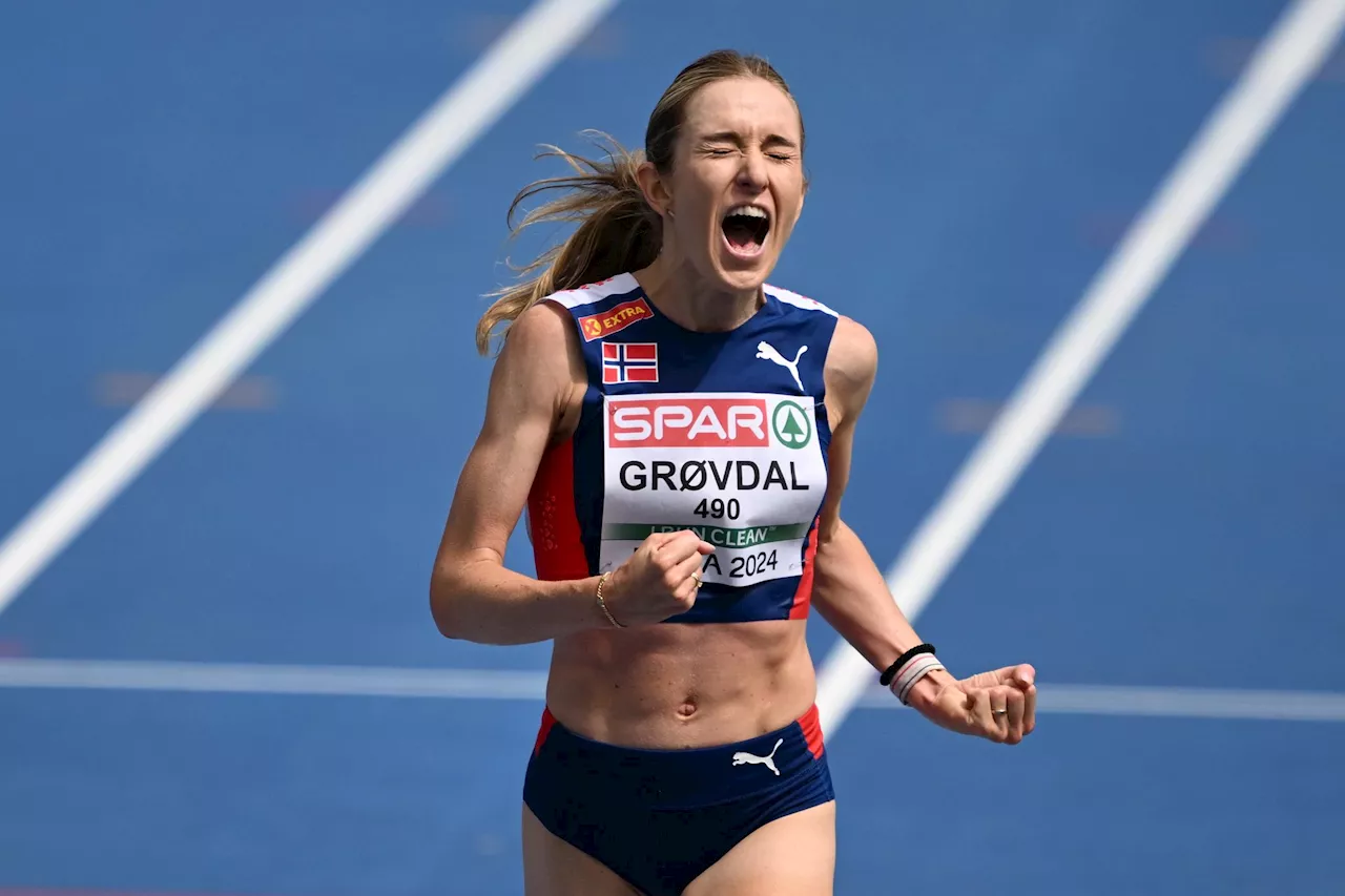 Karoline Bjerkeli Grøvdal tok EM-gull på halvmaraton