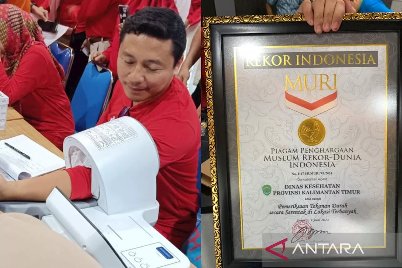 Dinkes Kaltim pecahkan rekor MURI pemeriksaan tekanan darah