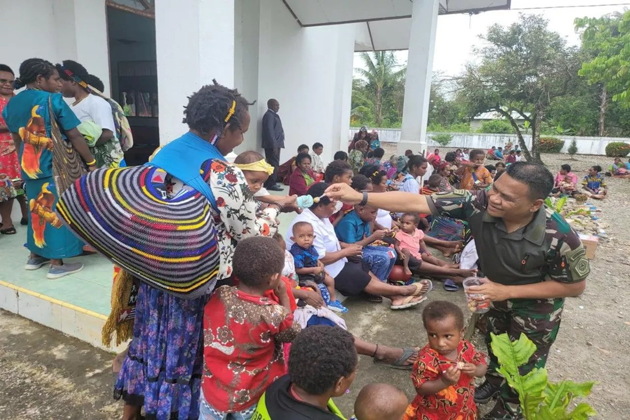 Koops TNI Habema gelar Minggu Kasih bersama masyarakat Papua di Timika