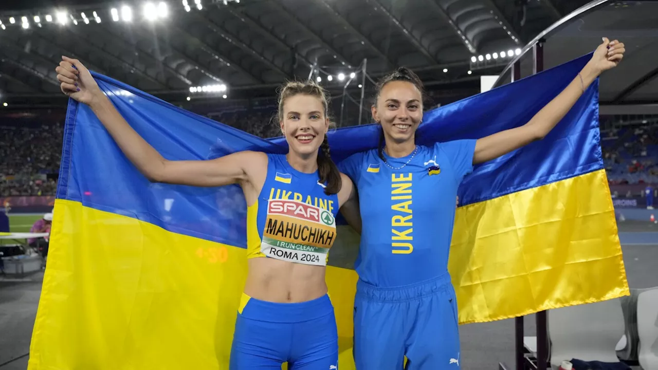 Ukraine's Mahuchikh defends high jump title at Euros. She's a favorite for the Paris Olympics