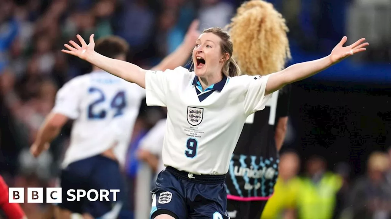 Soccer Aid 2024: Ellen White scores as event raises £15m