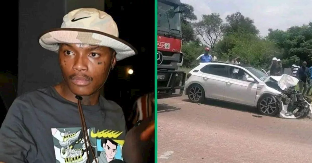 Shebeshxt Allegedly Involved in Car Crash in Polokwane, Video of Musician at Scene Has Fans Worried