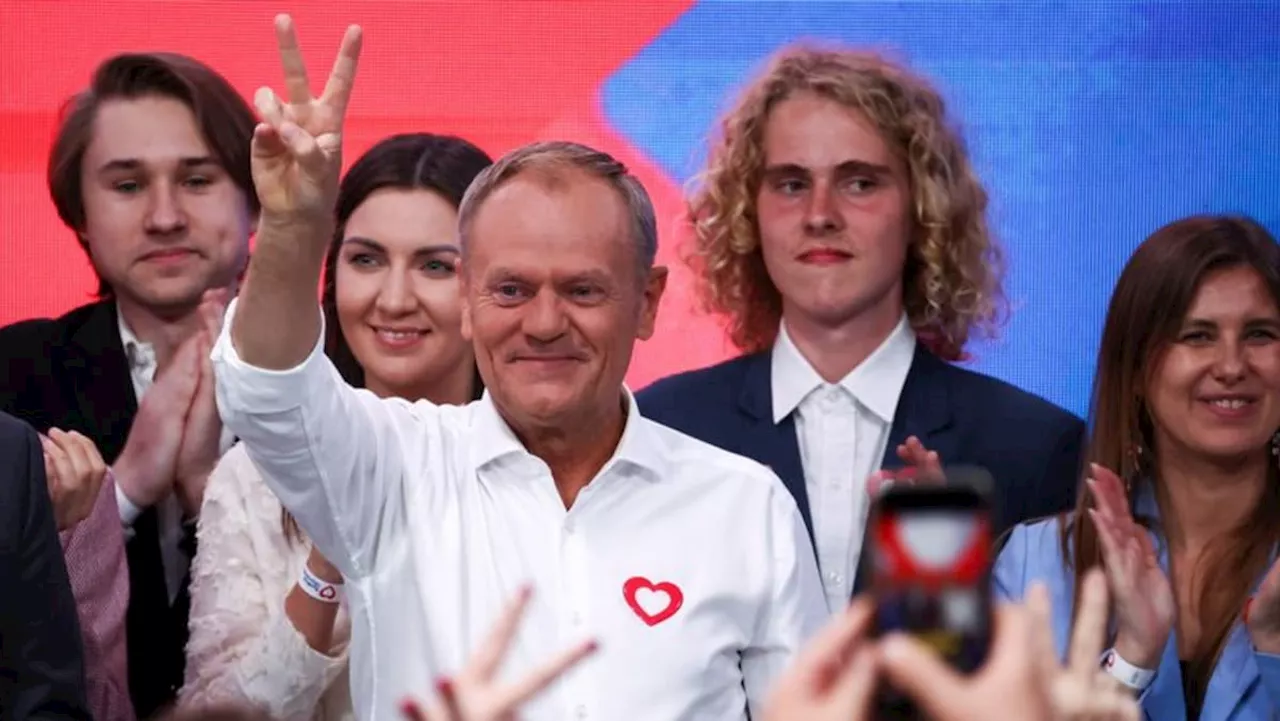 Polish PM Tusk's centrist Civic Coalition seen ahead in EU vote