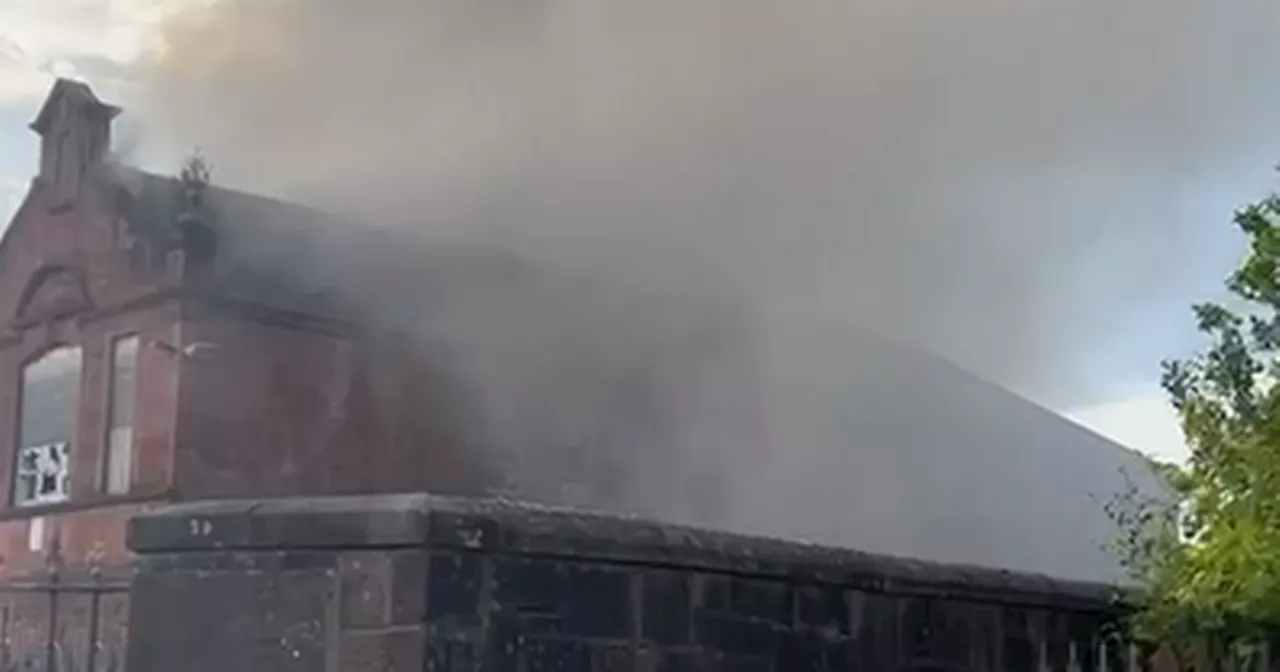 Firefighters race to huge blaze at former Scots primary school