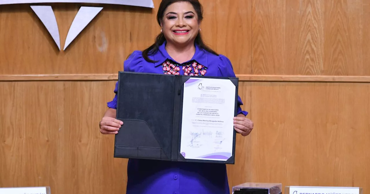 Clara Brugada recibe constancia de mayoría para Jefatura de Gobierno de CDMX