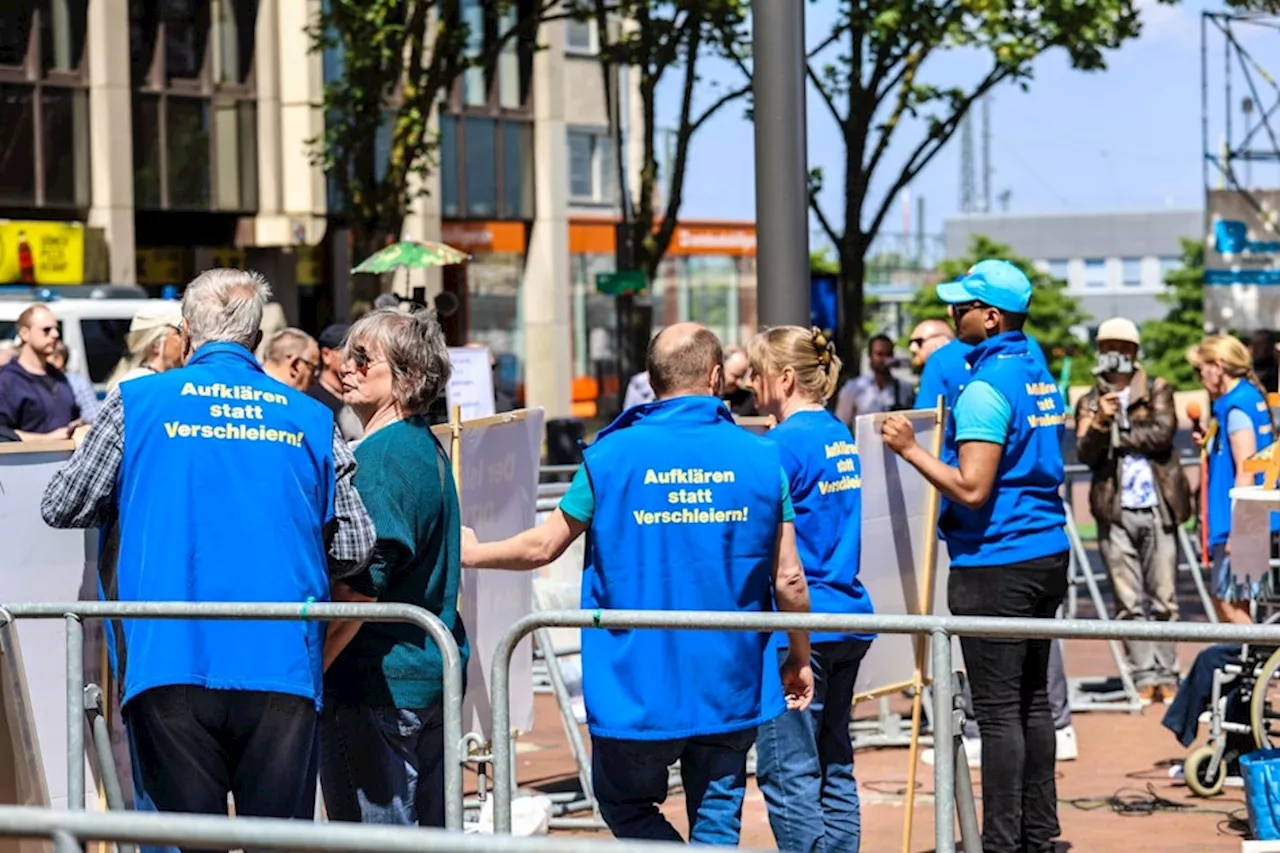 Nach Angriff in Mannheim Polizei bei Pax-Europa-Kundgebung