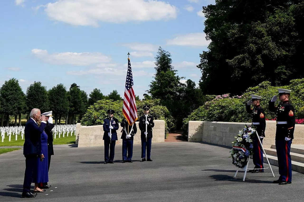 Biden visits American cemetery in France that Trump skipped