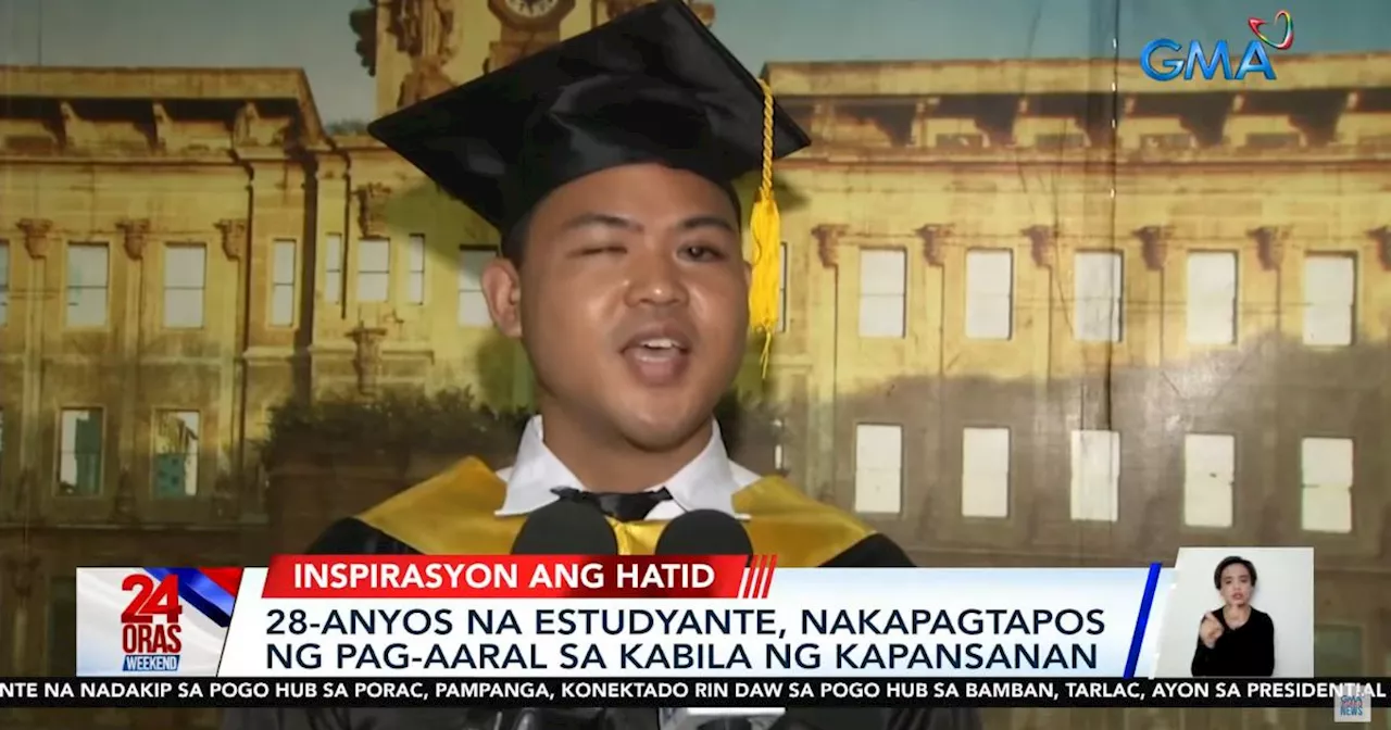 Visually-impaired student graduates from college