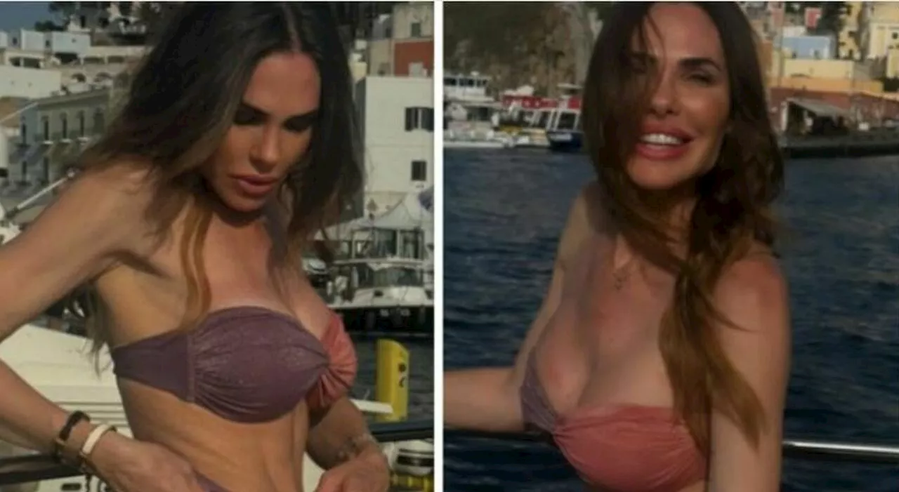 Ilary Blasi sullo yacht a Ponza con la sorella Melory: il primo bikini della stagione