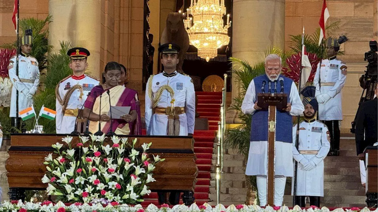 PM Modi Oath Ceremony: नरेन्द्र मोदी ने लगातार तीसरी बार ली प्रधानमंत्री पद की शपथ, इस बार रहा कुछ ऐसा लुक