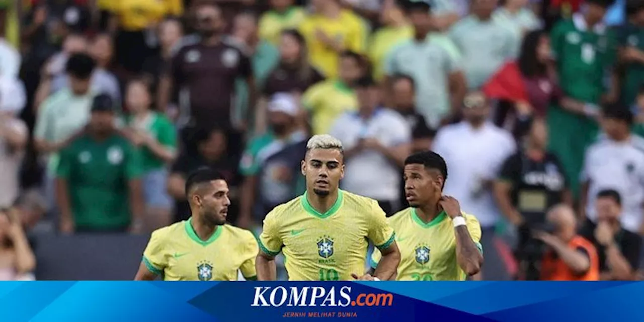 Hasil Meksiko Vs Brasil: Tarian Samba Pereira, Endrick Ciptakan Drama