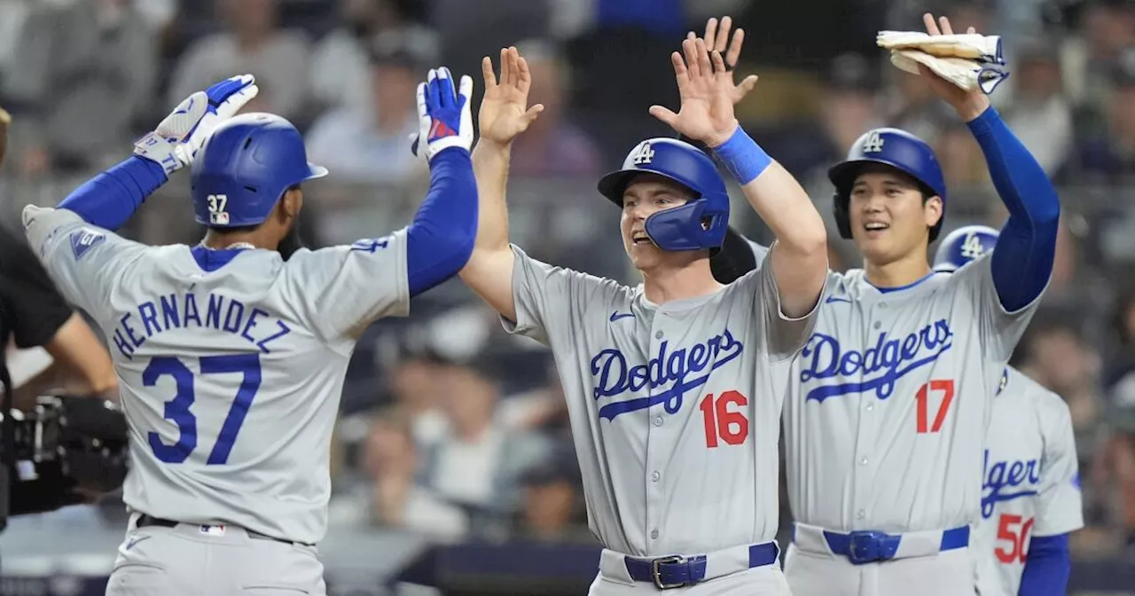 Dodgers clinch series win over Yankees behind Teoscar Hernández’s two home runs