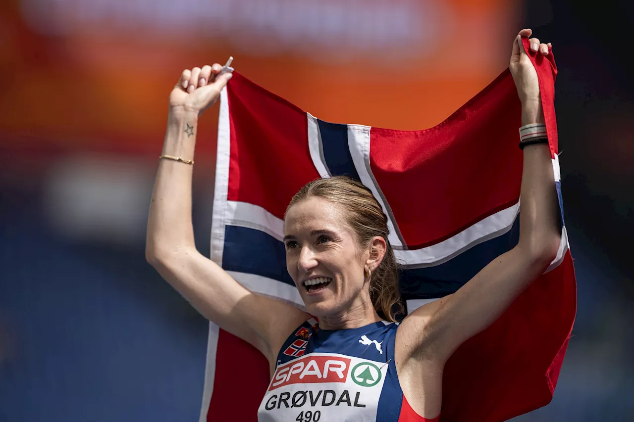 Karoline Bjerkeli Grøvdal tok EM-gull på halvmaraton