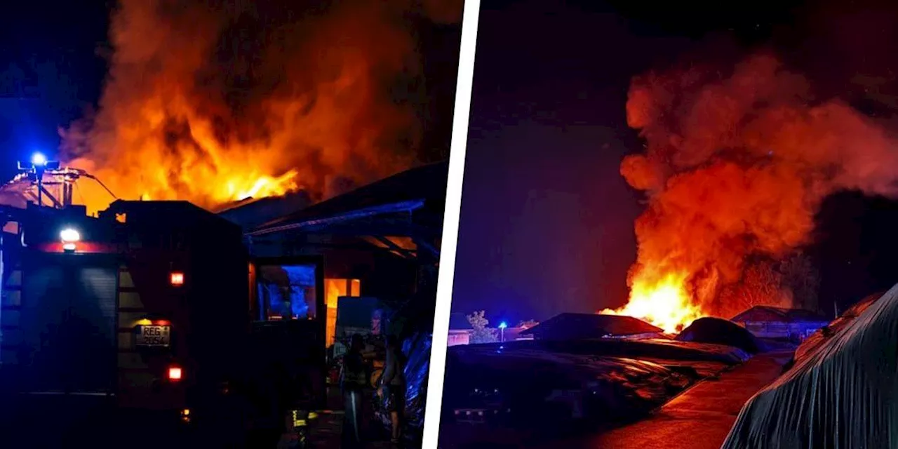 Feuerinferno: 250 Retter r&uuml;cken aus - Gro&szlig;einsatz nach Blitzeinschlag in Bayern