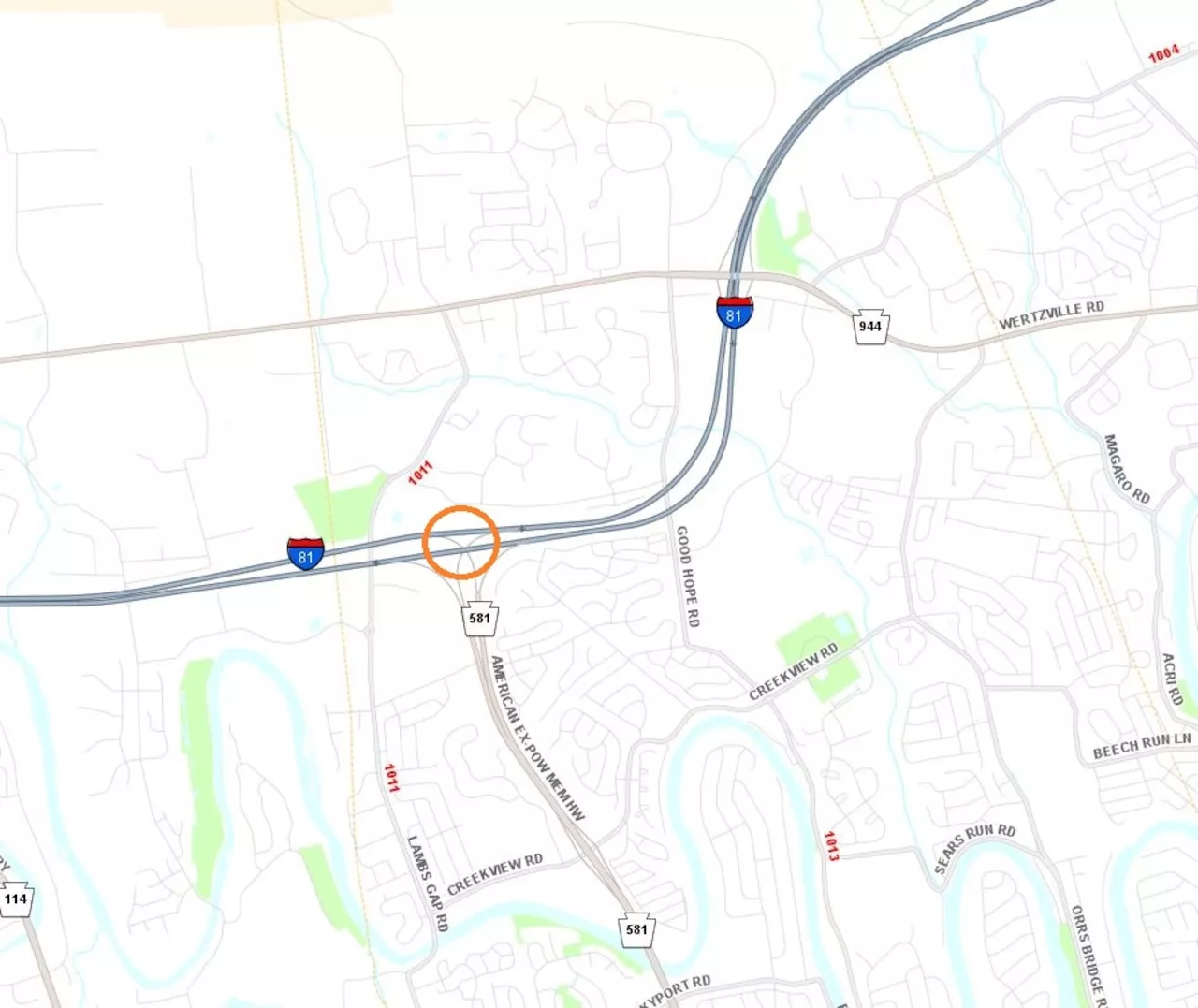 Bridge inspections scheduled this week at I-81/Route 581 in Cumberland County