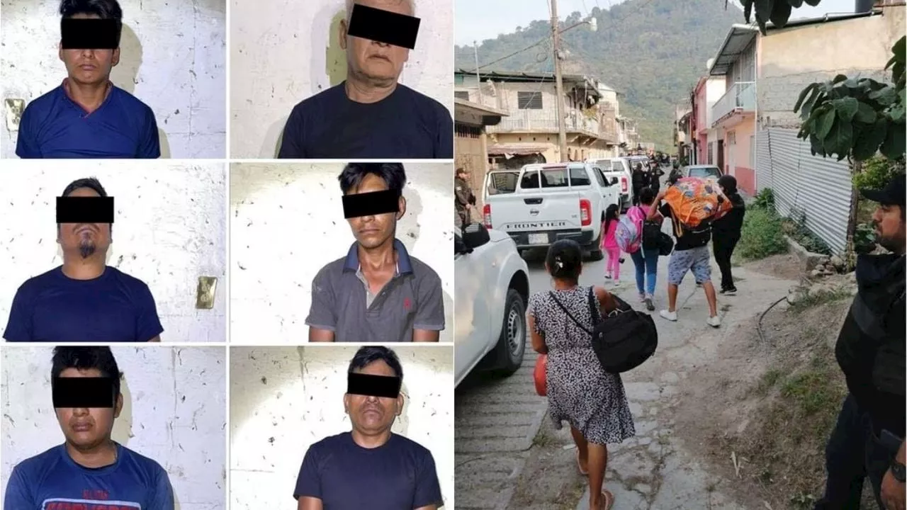 Detienen a seis hombres que llevaban escopetas hechizas en costales en Tila, Chiapas