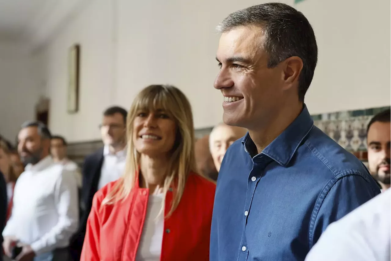 Increpan a Sánchez y a Begoña Gómez a la salida del colegio electoral