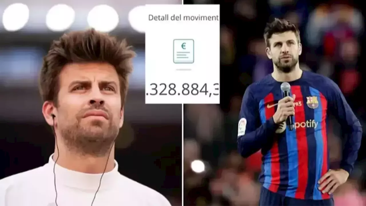 Gerard Pique publicly shared bank statement to show what elite level footballer's payslip looks like