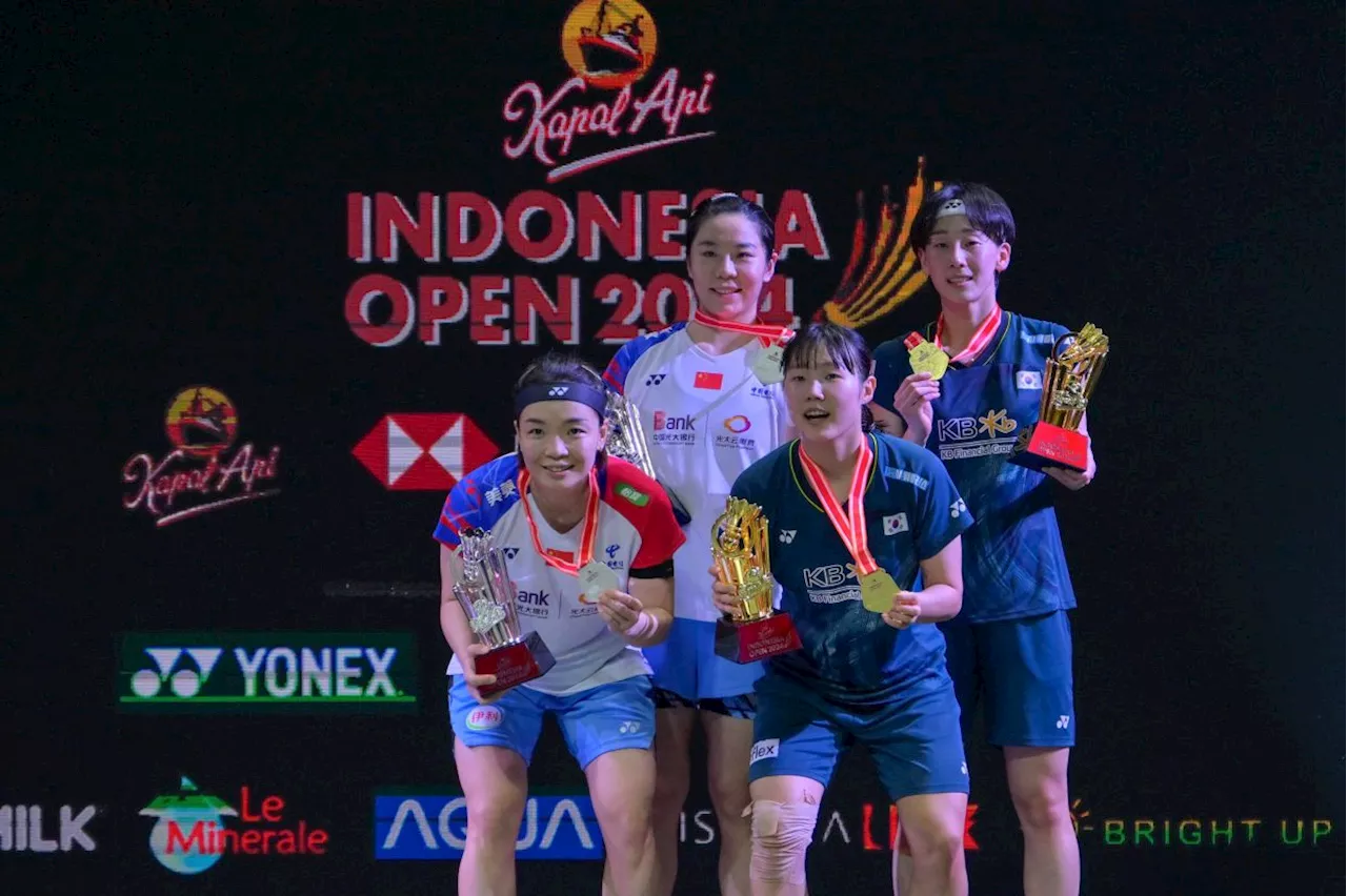 Only South Korean women's doubles pair could stand tall as China shuttlers sweep four titles at Indonesian Open