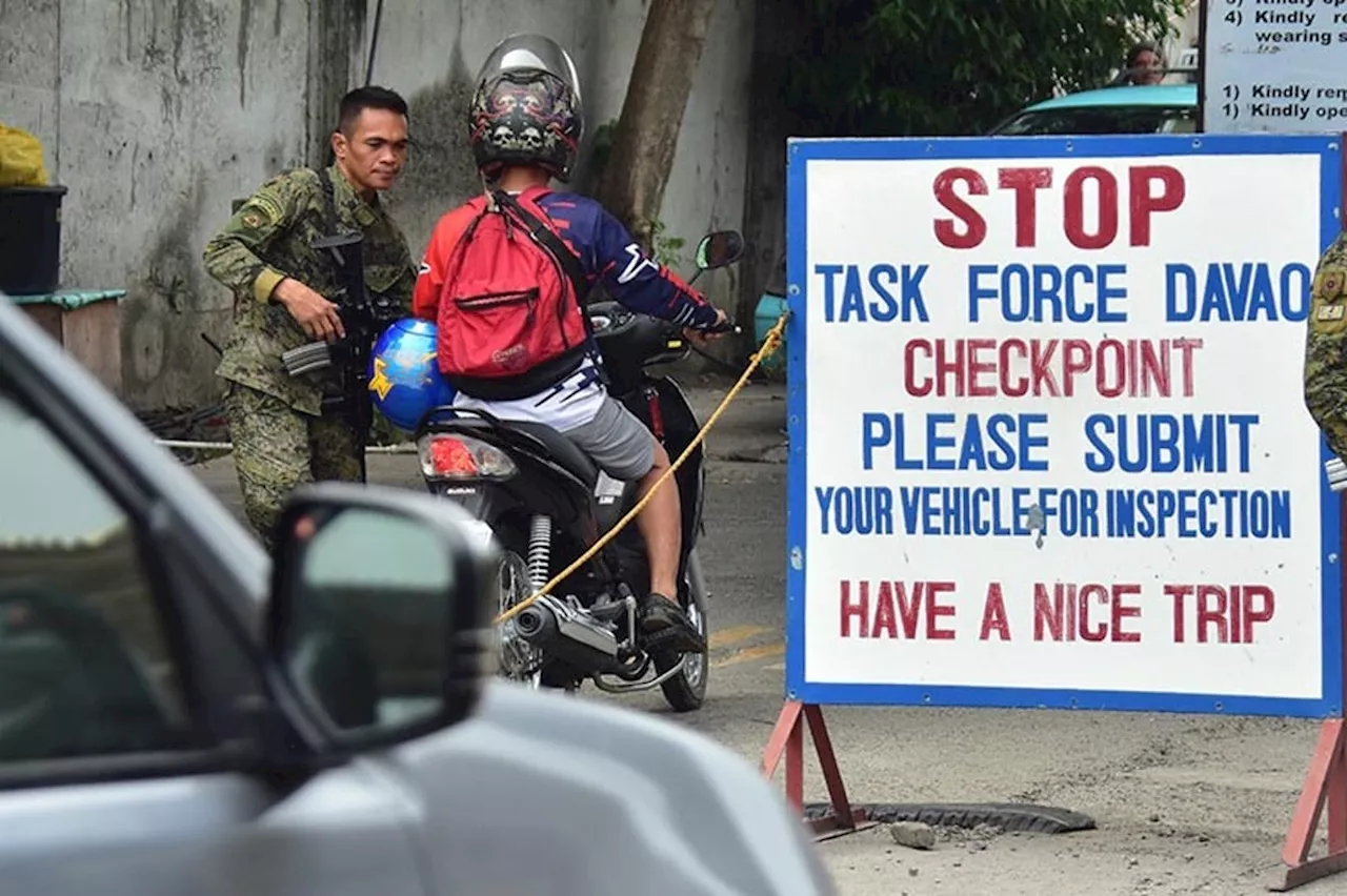 Task Force Davao maintains strict border checkpoints