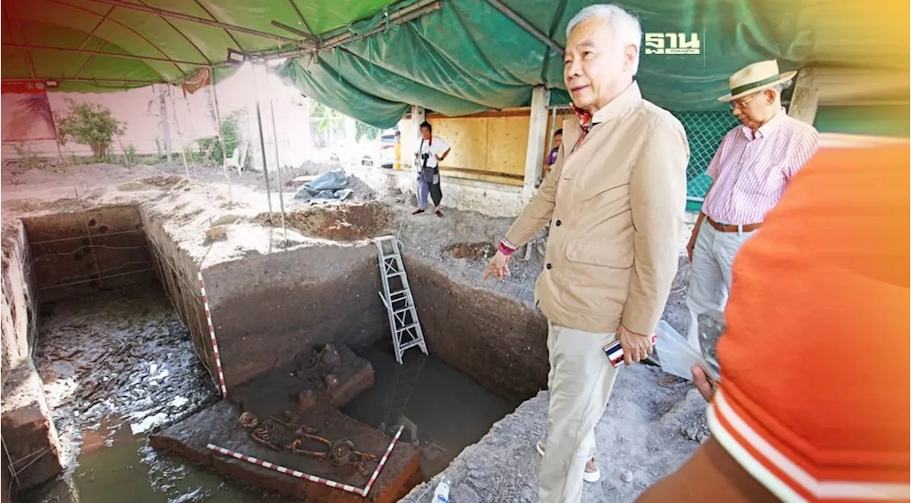 “สุวัจน์”ตรวจสถานที่พบโครงกระดูกโบราณโคราช เล็งศึกษาสร้างมิวเซียม