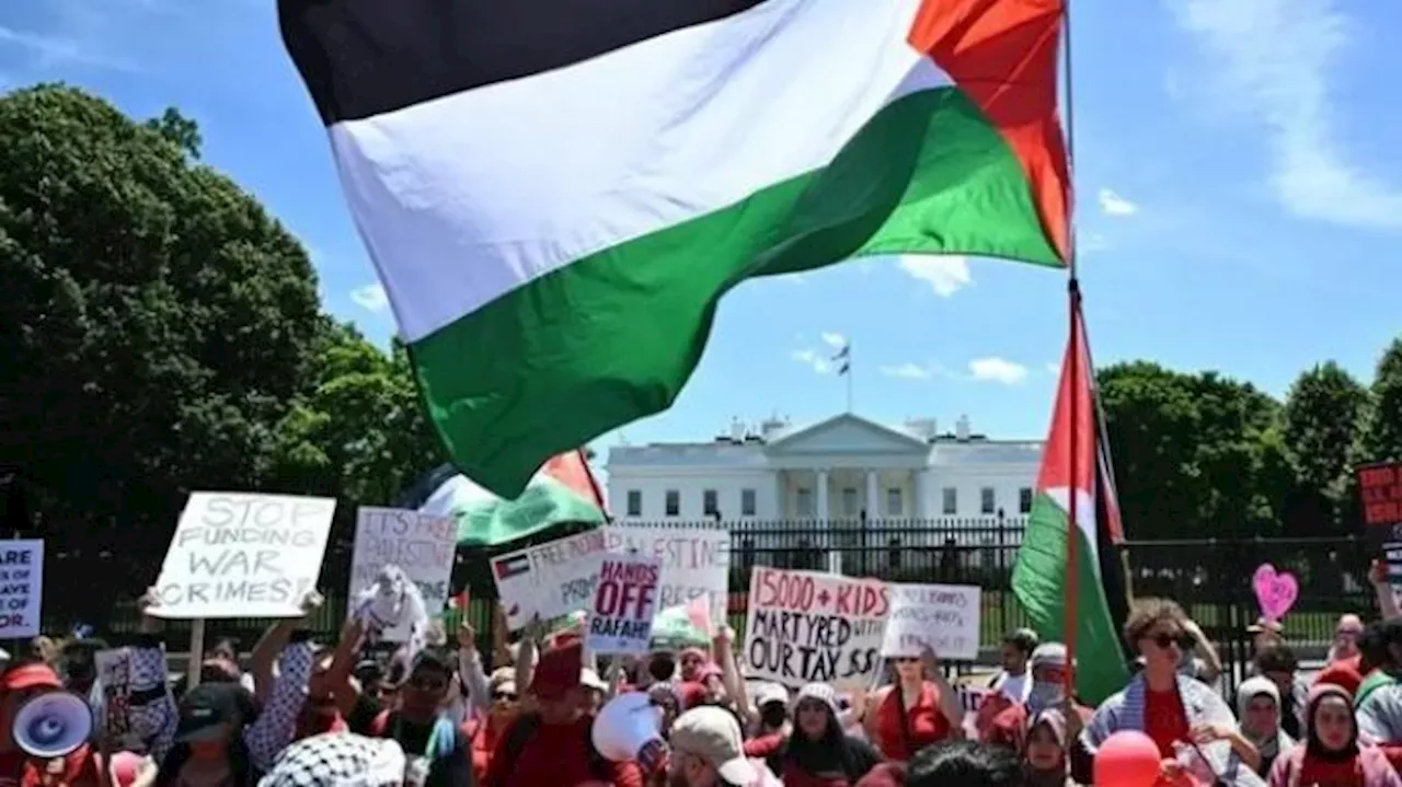 Gedung Putih Didemo Ribuan Pengunjuk Rasa Pro-Palestina Tolak Perang Israel di Gaza