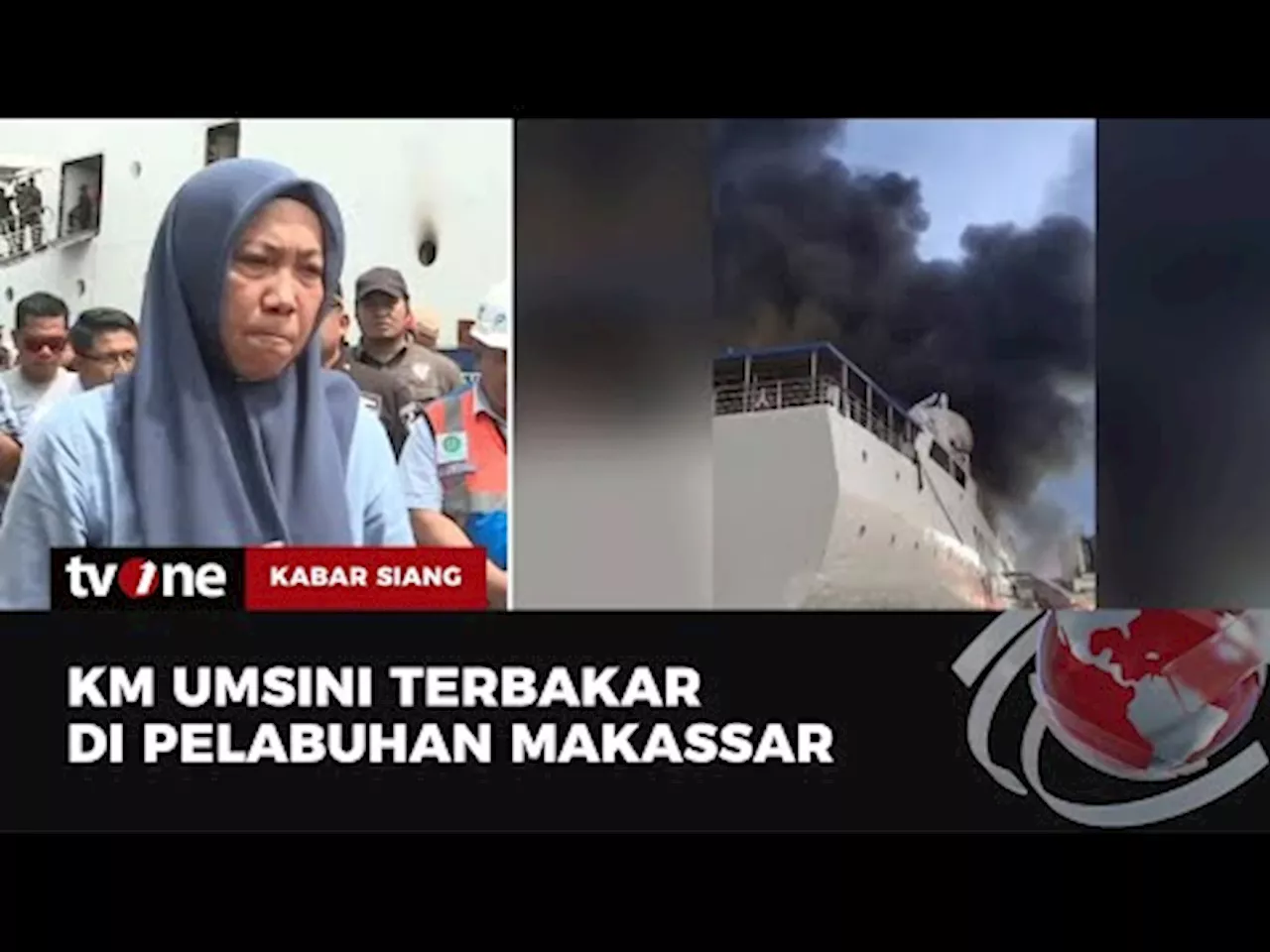 Kondisi Terkini Pasca Kebakaran KM Umsini di Pelabuhan Makassar