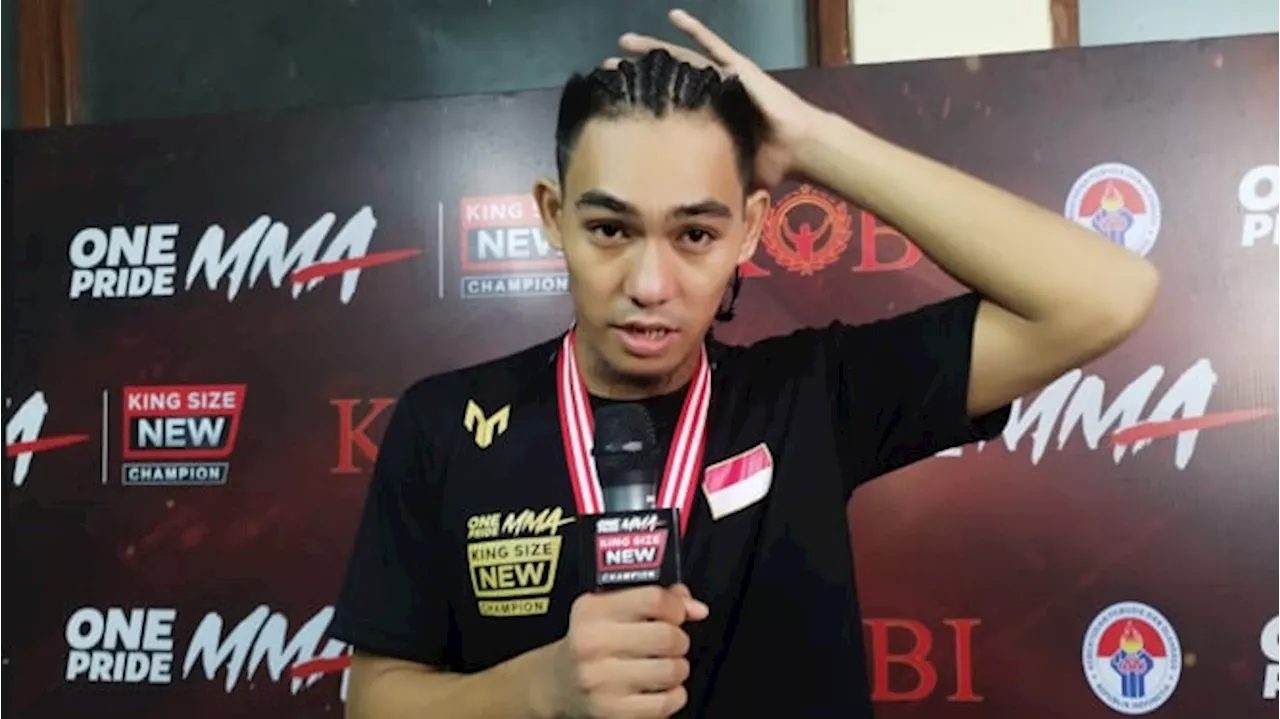 Jatuhkan Lawan pada Ronde Pertama, Deni Daffa Berurai Air Mata di Atas Ring One Pride MMA 79