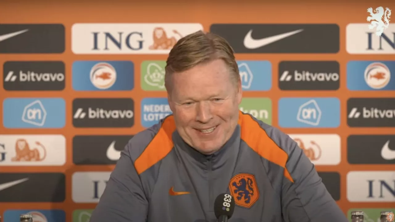 Valentijn Driessen tovert lach op gezicht van Ronald Koeman met vraag over Wout Weghorst