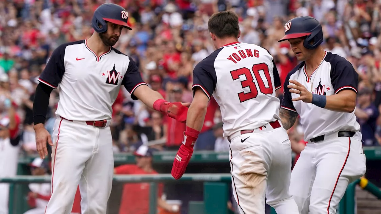 A seven-run outburst boosts the Nats to a third straight win over the Braves