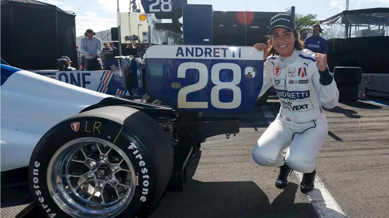 Jamie Chadwick becomes first woman to win pole for an Indy NXT race since 2010