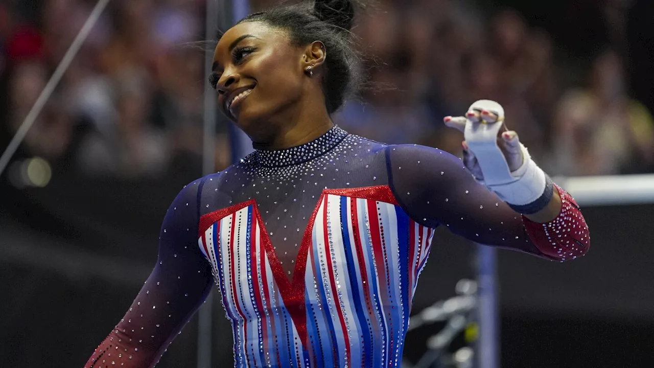 Simone Biles secures third trip to Olympics, breezes to victory at US trials