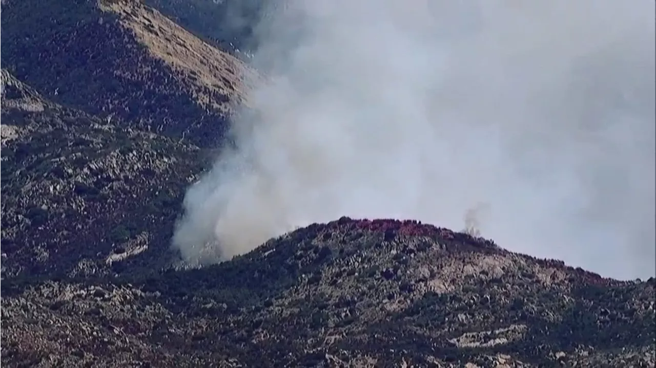 Fire crews battling wildland fire near Lake Morena in San Diego County