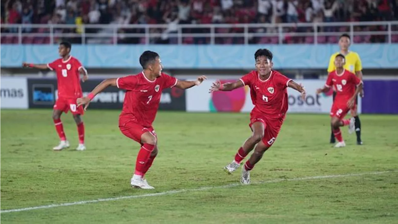 Momen Gholy Cetak Gol Indah di Babak 1 Indonesia vs Australia