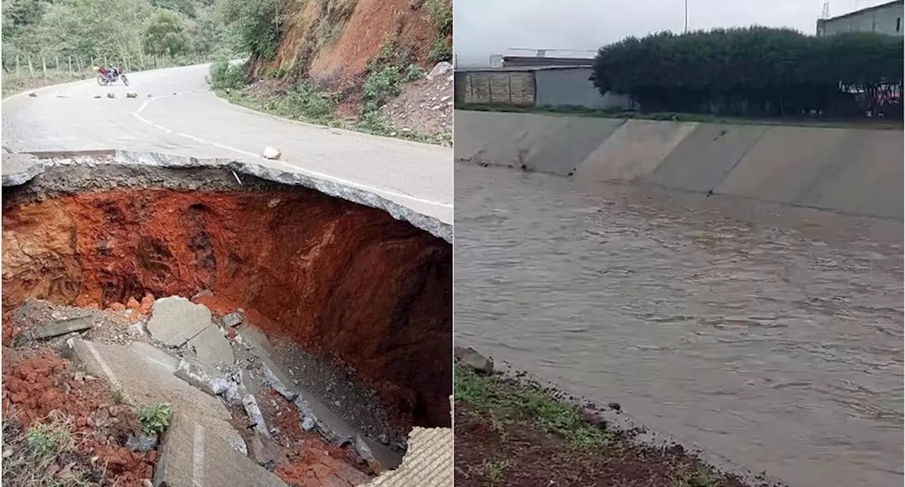 Autoridades de Hidalgo en alerta por lluvias; socavones, derrumbes y suspensión de clases